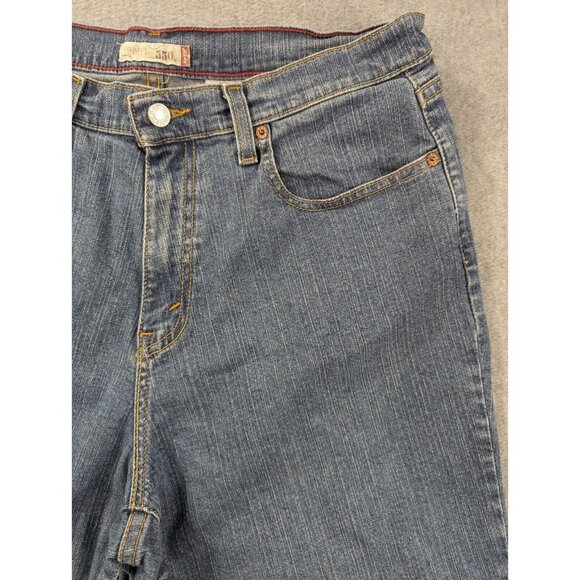 Levis 550 Jeans Womens Size 16 Blue Relaxed Boot Cut High Rise Comfort Stretch - Picture 6 of 14